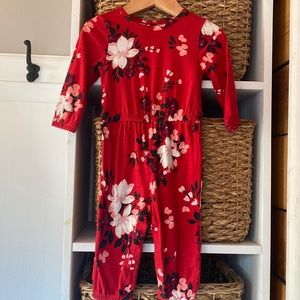 Old Navy Red Floral Onesie Jumper 6-12 Months